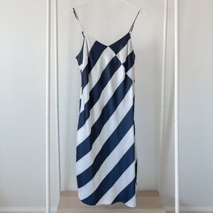 Banana Republic Navy and White Stripe Dress - Size 6